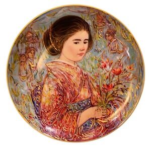 Edna Hibel The World Of Love Plate O Hana Low‎ Number 18/17500 Hand Painted